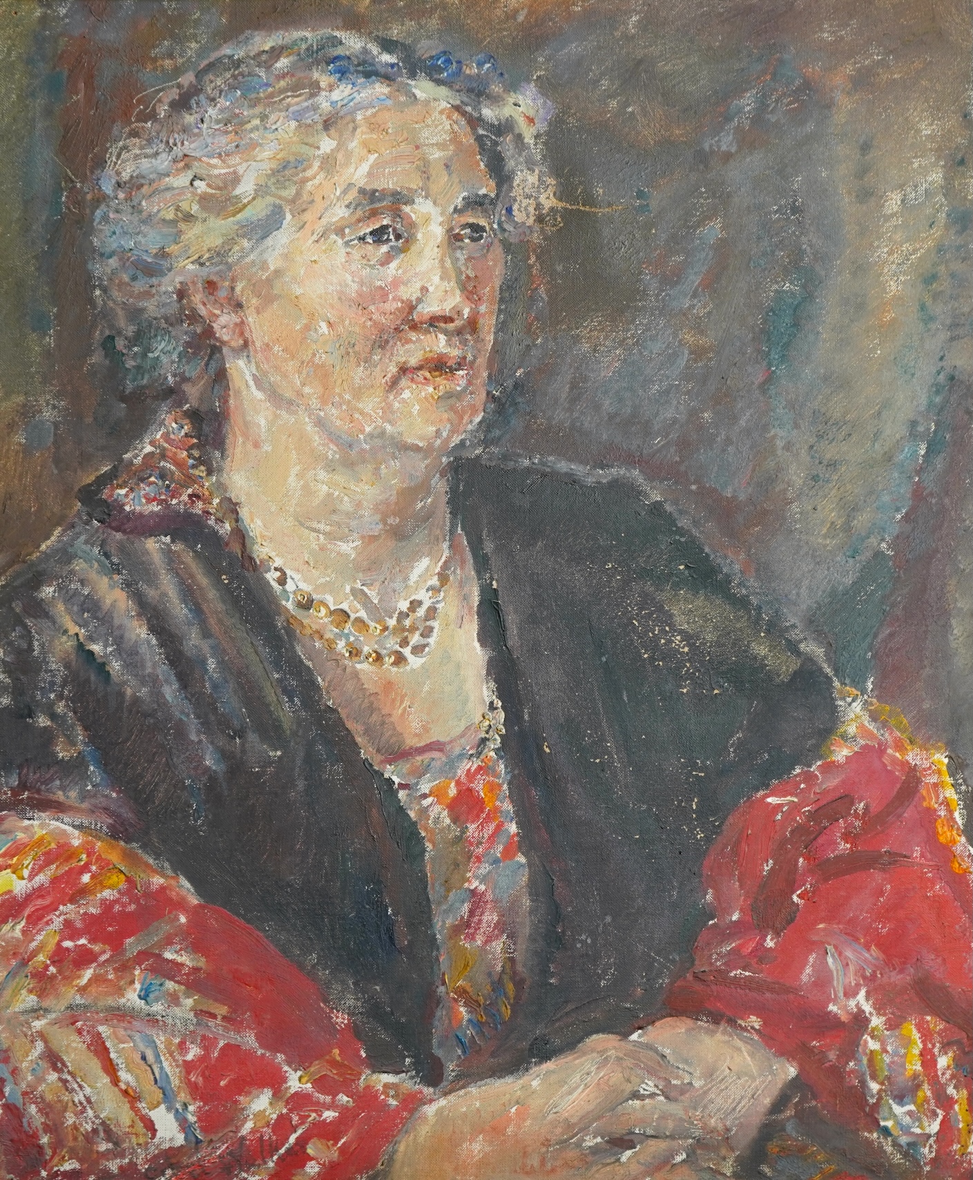 Dame Ethel Walker, 1861-1951, 'Miss A Grainger Gray, Head Mistress, Sandecotes School, Parkstone, Poole'